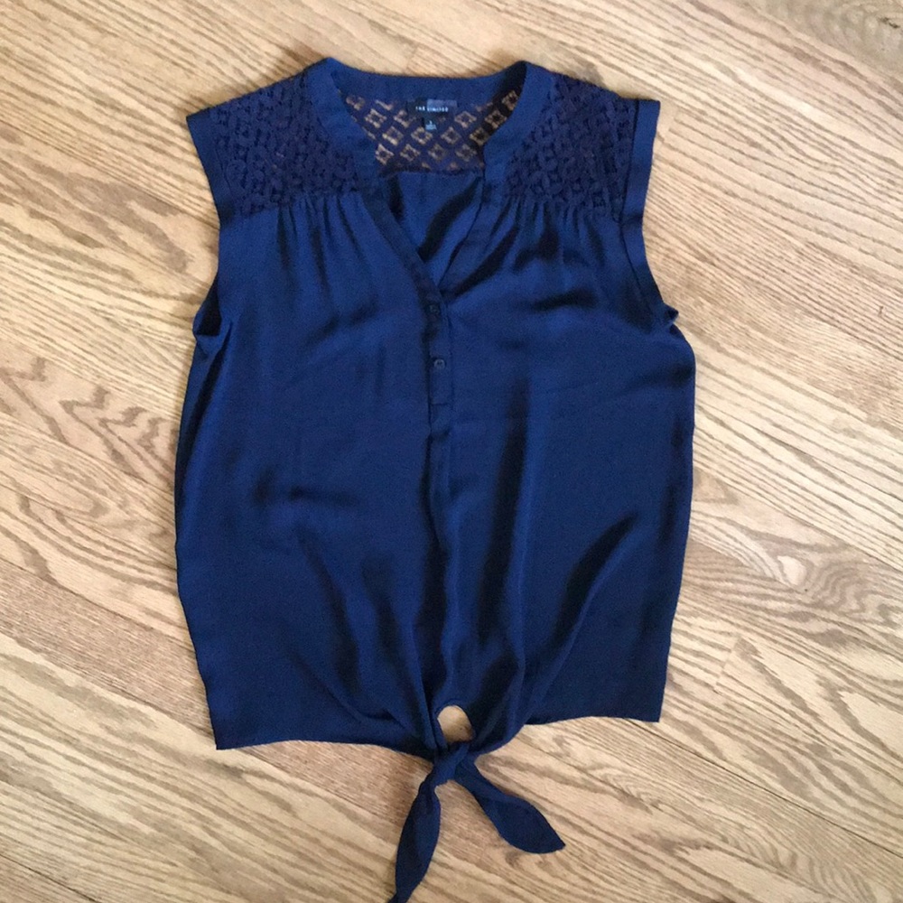 The Limited navy blouse